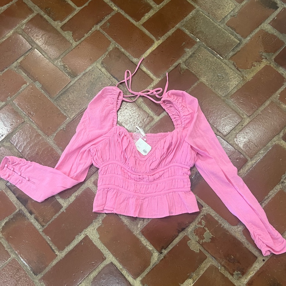 Pink Free People Top! NWT!!!